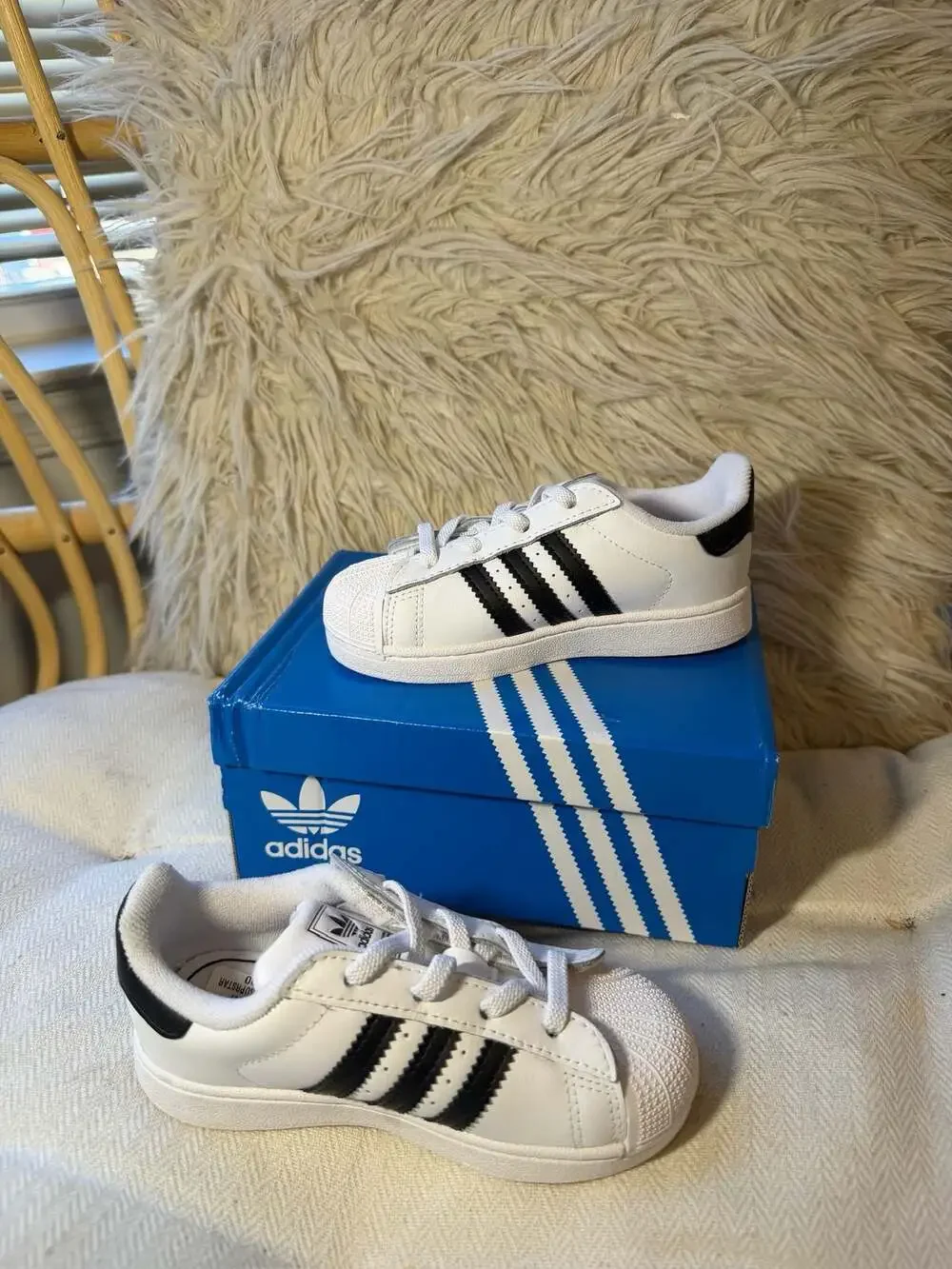 Adidas Originals Superstar II Elastic Lace Toddler Shoes White/Black